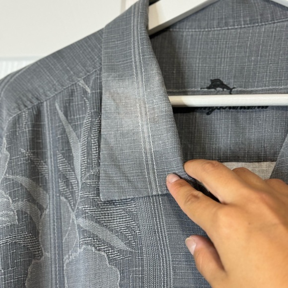 Tommy Bahama 100% Silk Men's Size 2XLB Tahitian Border Shirt Shadow - Picture 4 of 12